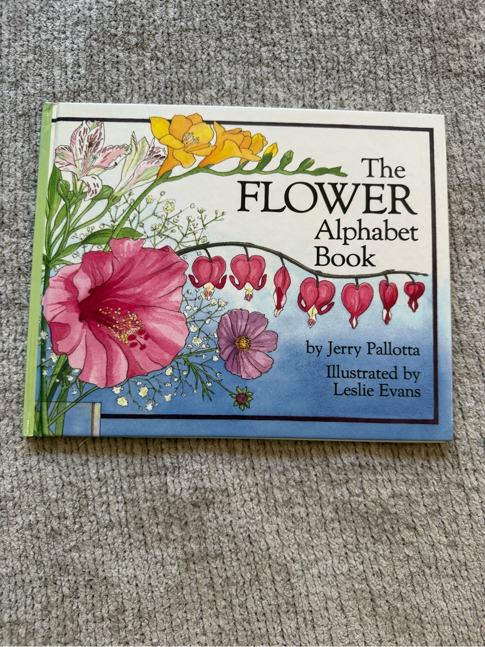 Signed The Flower Alphabet Book Jerry Pallotta Leslie Evans Hardcover